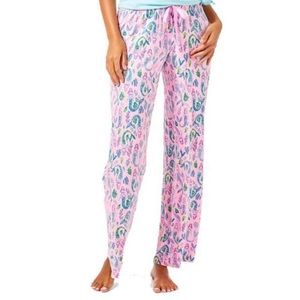 Lily Pulitzer Girls Night Mermaid Pajamas size small in pink